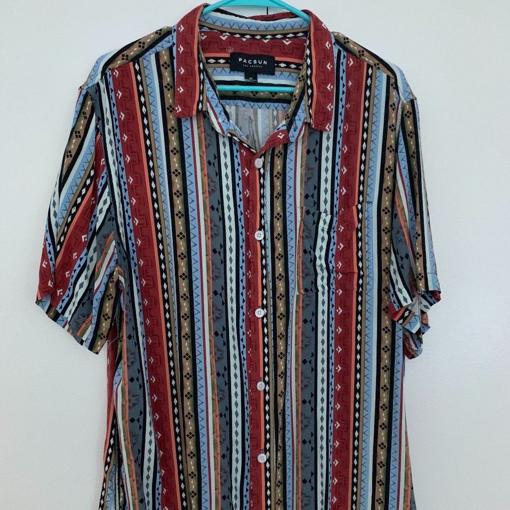Pattern Striped Button Up